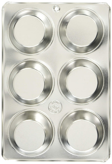 Kubodera Light Metal Industry Japan Tin Muffin Mold #100 Cup 6 Pieces