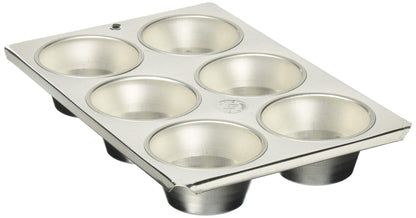 Kubodera Light Metal Industry Japan Tin Muffin Mold #100 Cup 6 Pieces