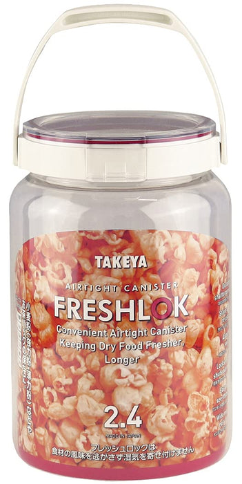 Takeya Japan 2.4L Fresh Lock Moisture-Proof One-Touch Open/Close Storage Container