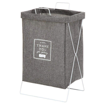 Fujiboeki Japan 32813 Laundry Basket 37X27X60Cm Gray Foldable Trash Can Camping Toy Storage Handle Water Repellent Inside