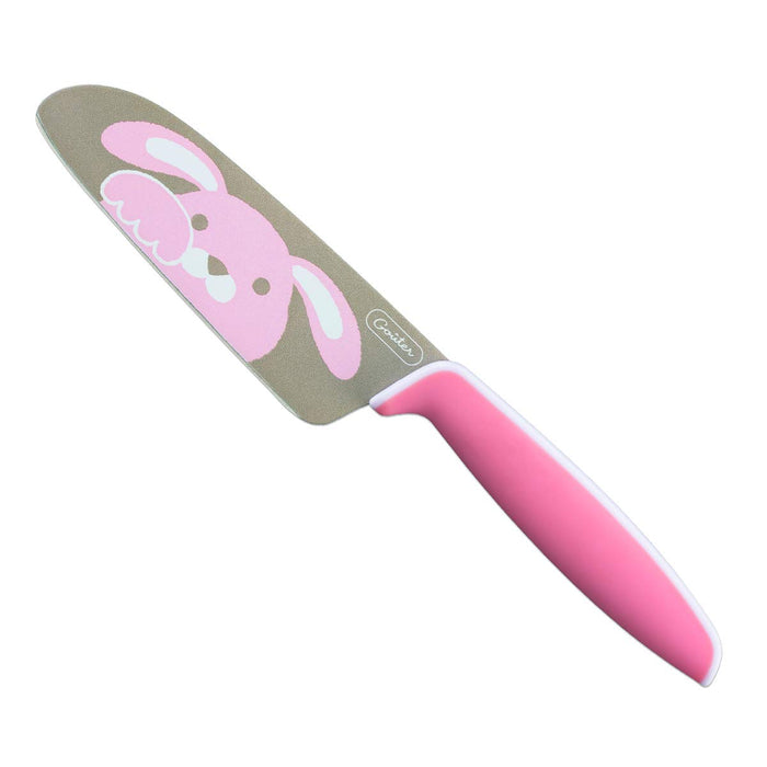 Fuji Cutlery Fc-791 Kids Double-Edged Knife Pink Rabbit Japanese Steel 235Mm Agc0102