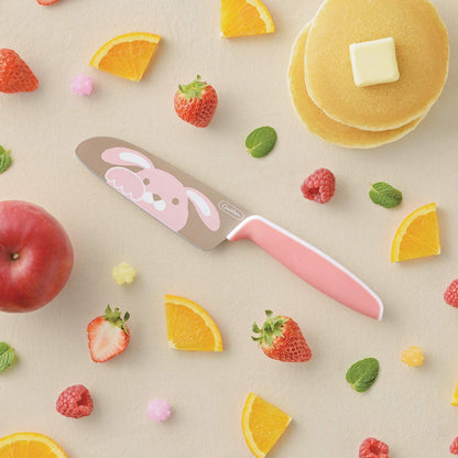 Fuji Cutlery Fc-791 Kids Double-Edged Knife Pink Rabbit Japanese Steel 235Mm Agc0102