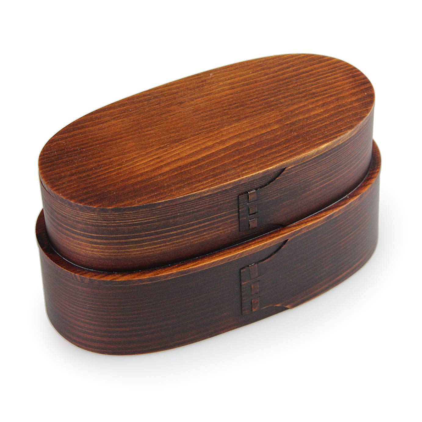 Eemon Of The Festival Fujishiro Kogei Magewappa Oval 2 Tier Lunch Box (Lid) Japan Lacquer Coating 001-691