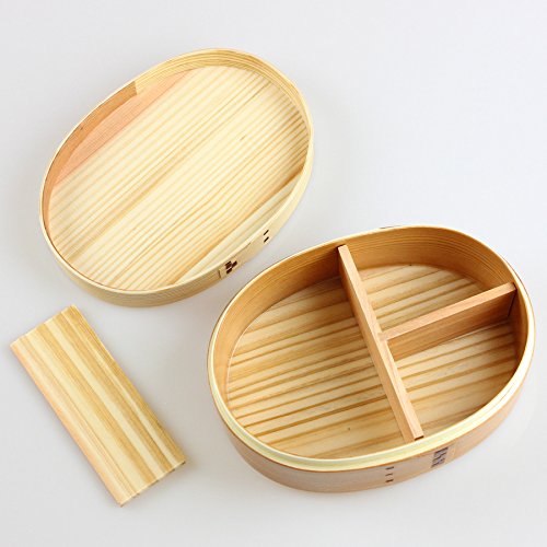 Large Japanese Magewappa Oval Bento Box - Natural Domestic Finish - Eemon Of The Festival - Japan 001-266