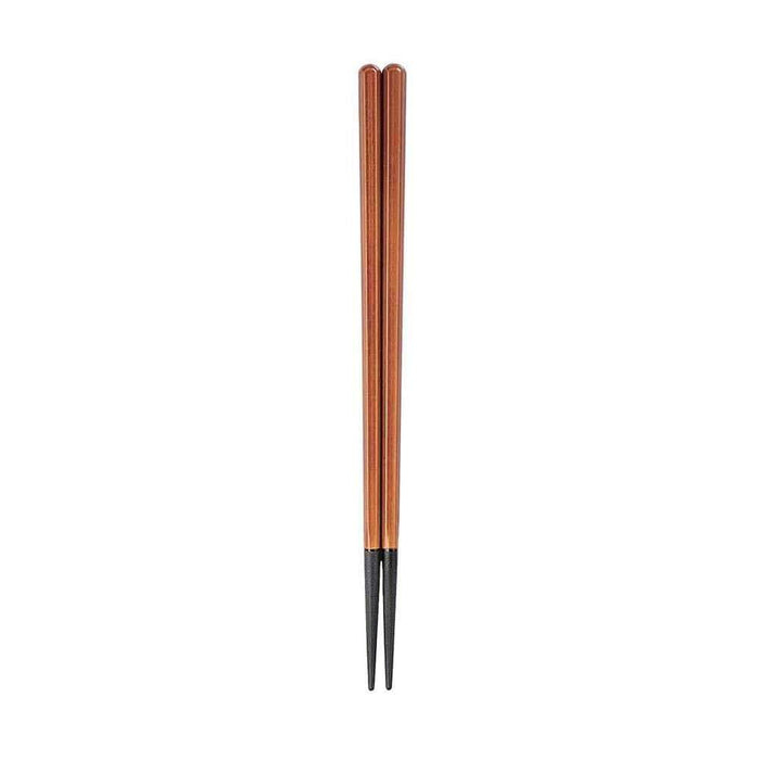 Fukui Craft Japan Pbt Resin Hexagonal Wood Grain Chopsticks 20.5Cm Shunkei