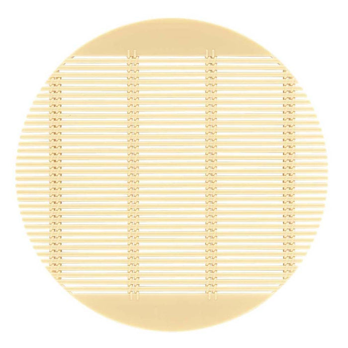 福井工艺圆形荞麦面苏达雷垫 日本产 - 奶油色