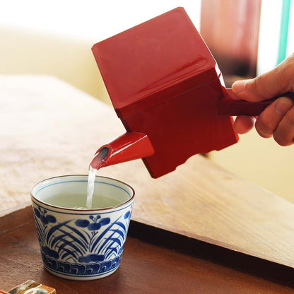 Fukui Craft Square Yutou Soba Broth Pot Red Small