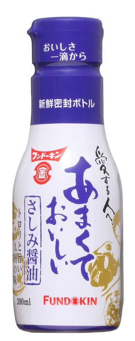 Fundokin 香甜美味生魚片醬油 200Ml X 4 瓶 - 日式醬油