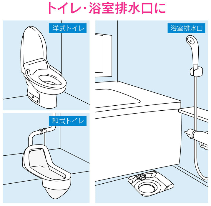 Gaona Japan Camo Vacuum Pipe Cleaner Full Set (Toilet Bathroom Drain Washbasin Sink Ac Drain Hose) Ga-Kk005