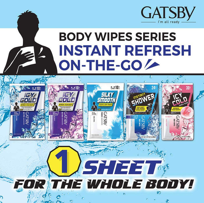 Gatsby Japan Body Paper Freeze Peach 30 Sheets