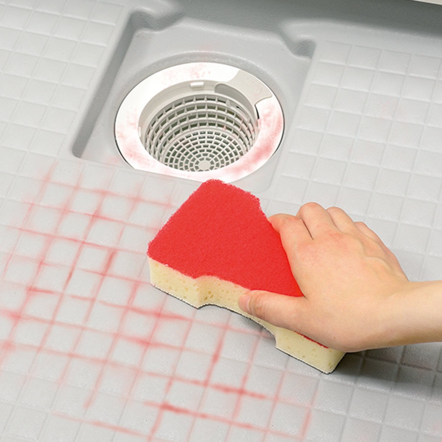 Lec Gekiochi Akakabi-Kun Bath Cleaner Nylon Brush S00050 Japan