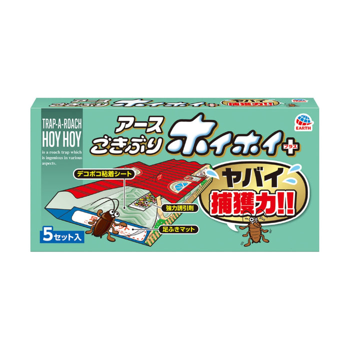 日本小蠊 Hoi Hoi 诱捕片 - 强力捕获剂，由 Earth Chemical Co. 出品。
