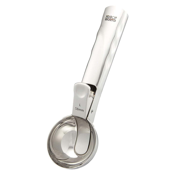 Gs Stainless Steel One-Push Ice Cream Scoop Large