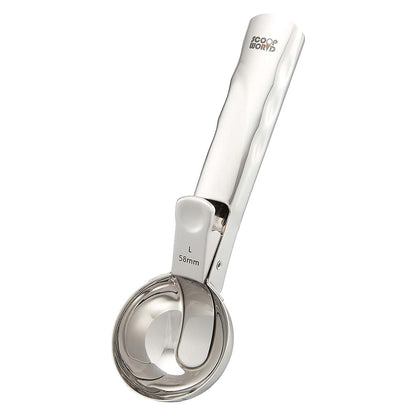 Gs Stainless Steel One-Push Ice Cream Scoop Medium
