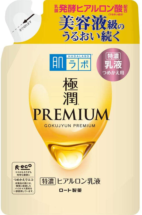 HadaLabo Gokujyun Premium Hyaluron Emulsion - Recharge 140ml