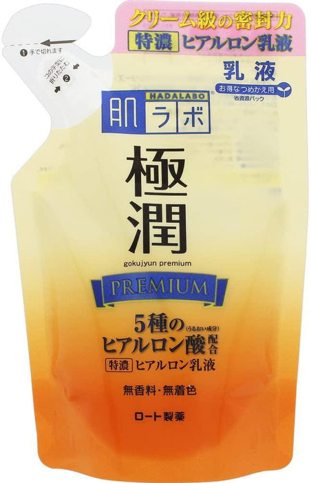 Hadalabo Gokujyun Premium Hyaluron Emulsion Refill 140ml Japan With Love