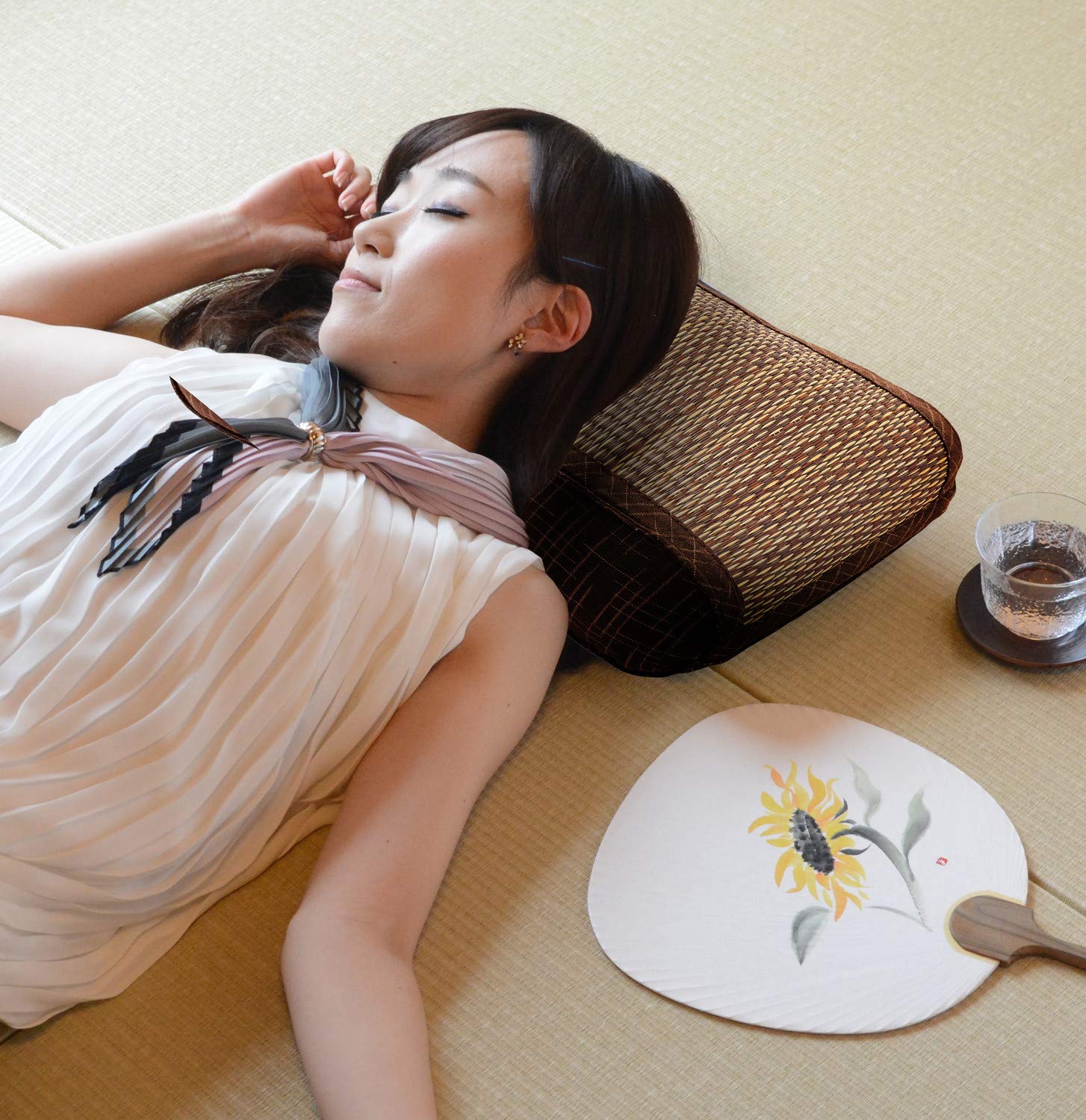 Hagihara Igusa Wave Pillow South Wind Brown 35X20X10 Memory Foam 81848714 | Made In Japan