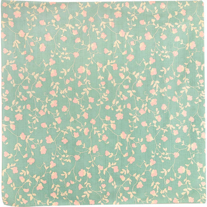 Hama Pattern Furoshiki Cloth 90Cm Trumpet Vine Eme Blue - Japan