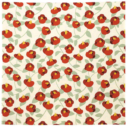 Hama Pattern Furoshiki Cloth (90Cm) Hanatsubaki Off - Japanese Wrapping Cloth