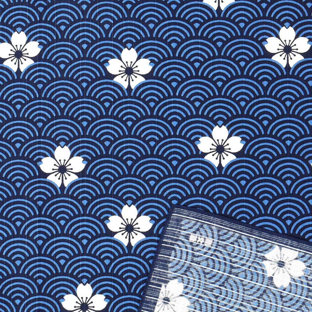 Hama Pattern Furoshiki 70Cm Sakura Seigaiha Con - Japanese Inner Cloth