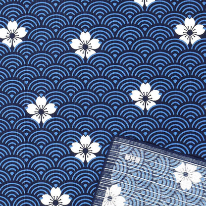 Hama Pattern Furoshiki 70Cm Sakura Seigaiha Con - Japanese Inner Cloth