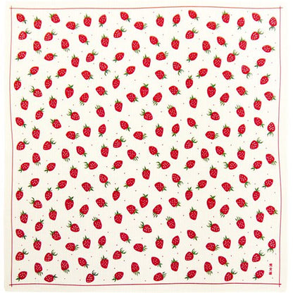 Hama Pattern Furoshiki 50Cm Polka Dot Strawberry Red Off - Japanese Gift Wrap