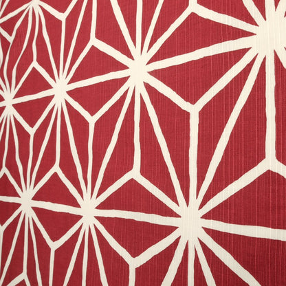 Hama Pattern Furoshiki 90Cm Japanese Hemp Leaf Red Cloth From Japan