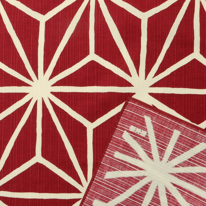 Hama Pattern Furoshiki 90Cm Japanese Hemp Leaf Red Cloth From Japan