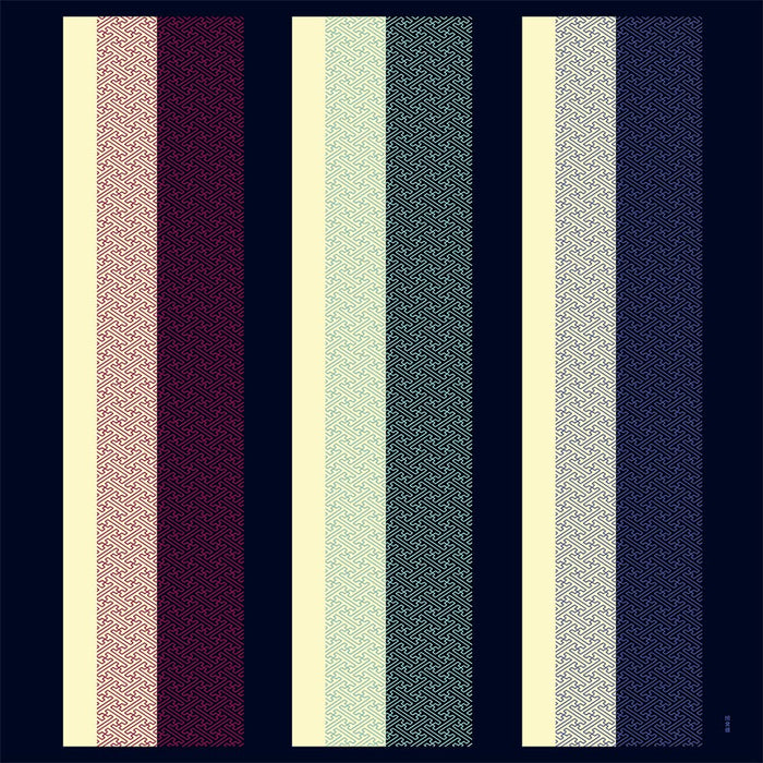 Hama Pattern Furoshiki 90Cm Japan Sayagata Stripes Cloth