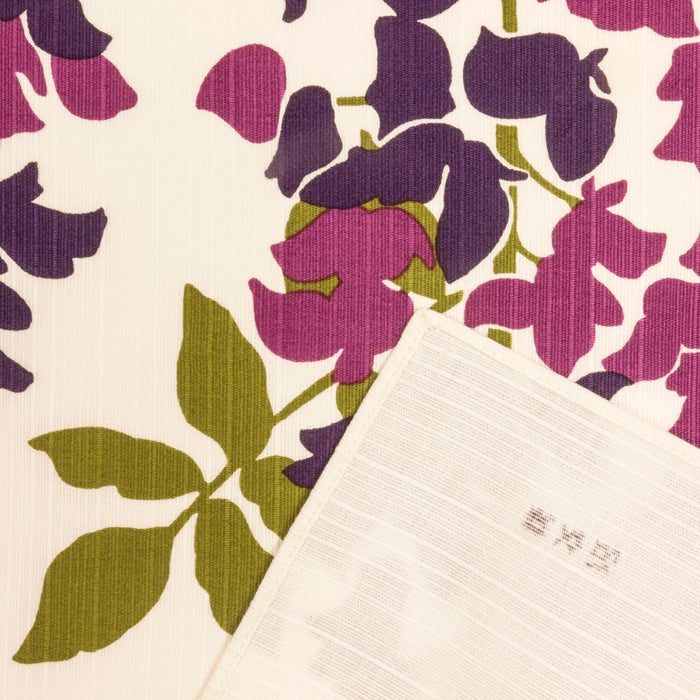 Hama Pattern Furoshiki 90Cm Wisteria Trellis & Butterfly Purple - Japanese Cloth