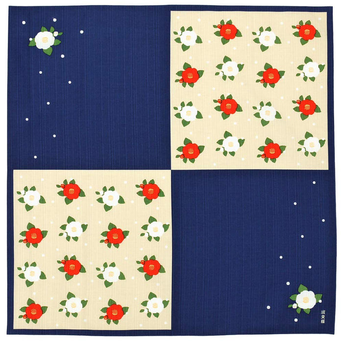 Hama Pattern Furoshiki 50Cm 山茶花和雪球 日本