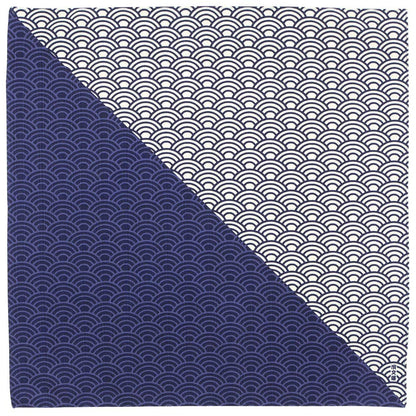 Hama Pattern Furoshiki 50Cm Japan Dyed Seigaiha Cloth - Hamamonyo