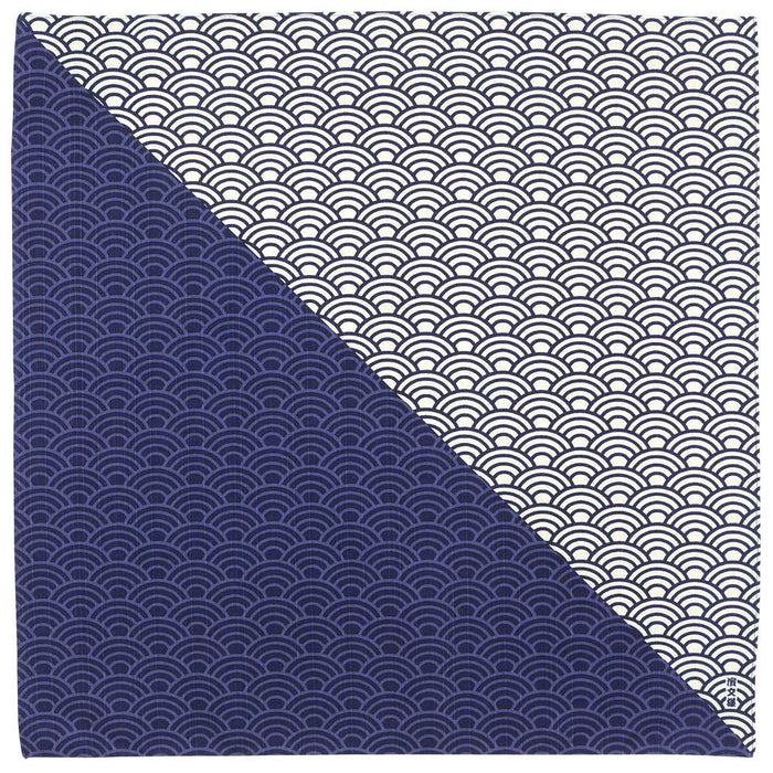 Hama Pattern Furoshiki 50Cm Japan Dyed Seigaiha Cloth - Hamamonyo