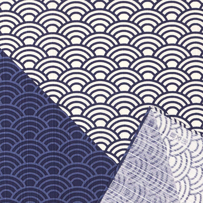 Hama Pattern Furoshiki 50Cm Japan Dyed Seigaiha Cloth - Hamamonyo