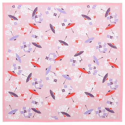 Hama Pattern Furoshiki 50Cm Hydrangea Biyori Pink - Japanese Cloth