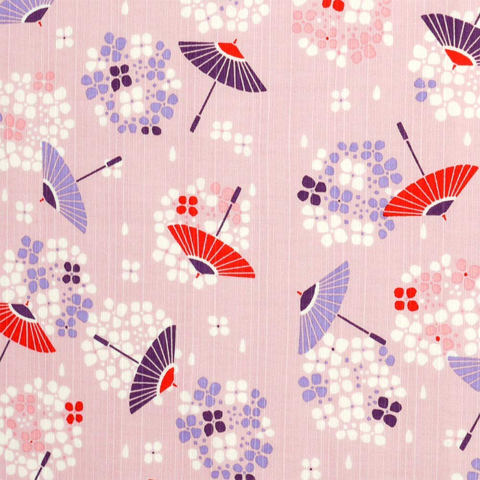 Hama Pattern Furoshiki 50Cm Hydrangea Biyori Pink - Japanese Cloth