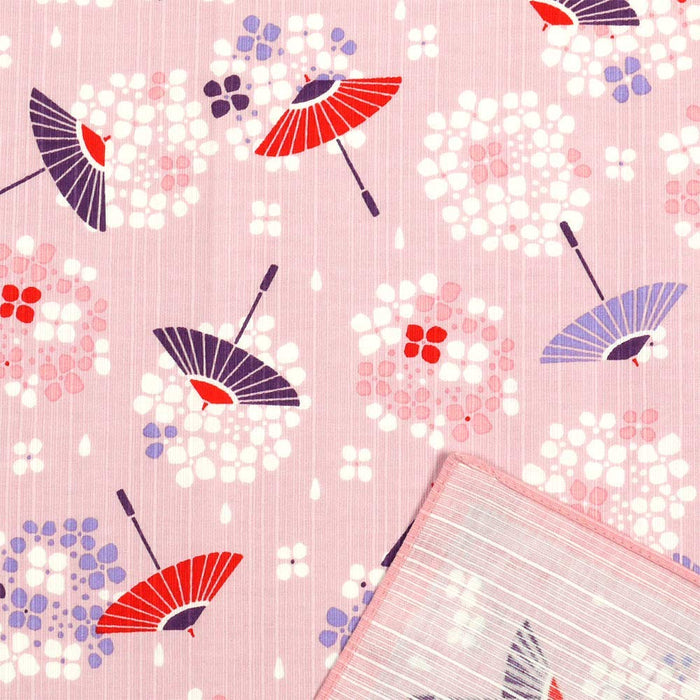 Hama Pattern Furoshiki 50Cm Hydrangea Biyori Pink - Japanese Cloth