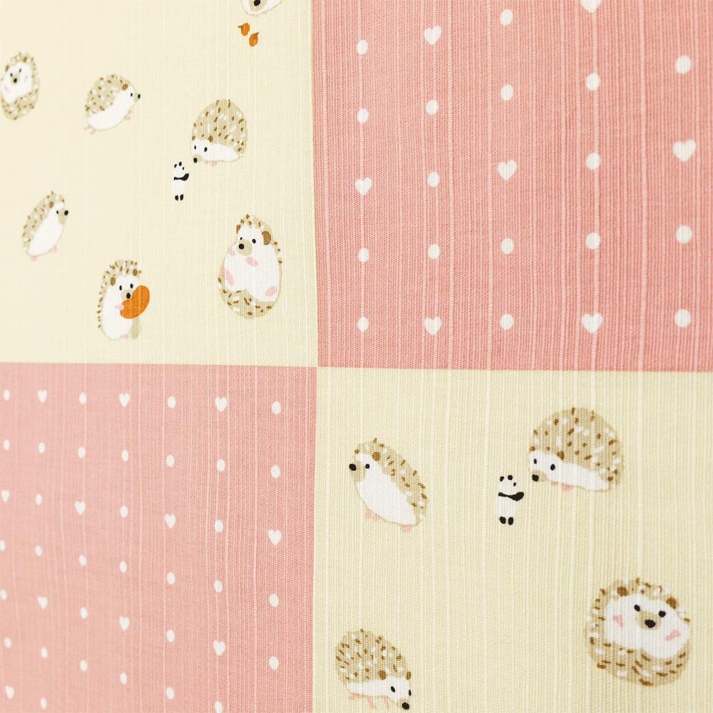 Hama Pattern Japanese Furoshiki 50Cm Hedgehog Pink Cloth