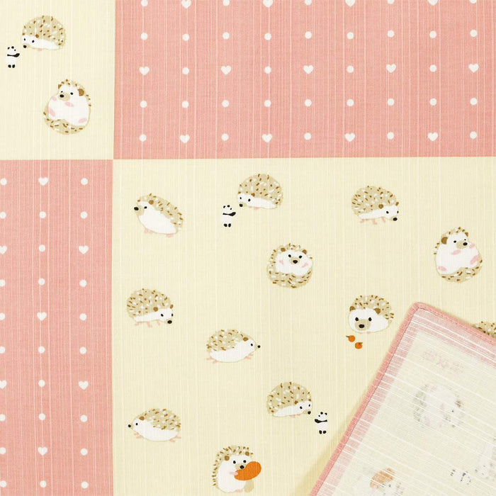 Hama Pattern Japanese Furoshiki 50Cm Hedgehog Pink Cloth