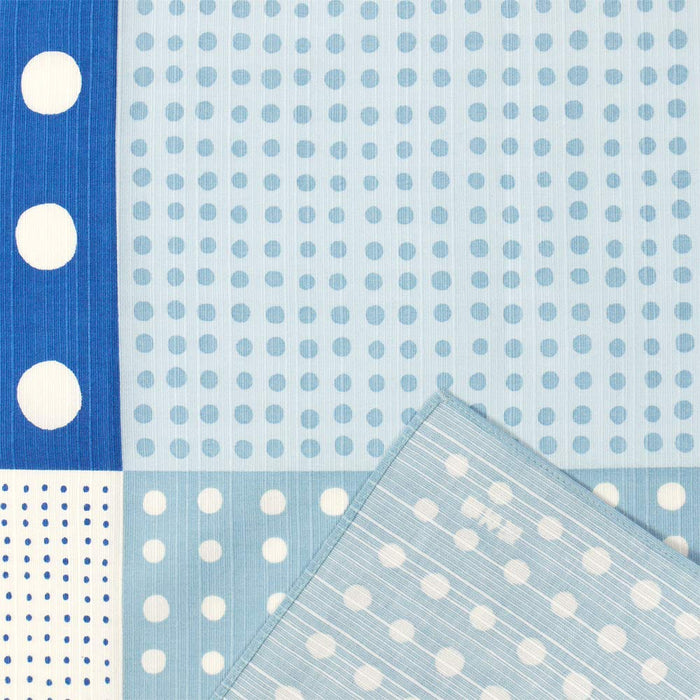 Hama Pattern Furoshiki 50Cm 波尔卡圆点游戏蓝色 - 日本布料