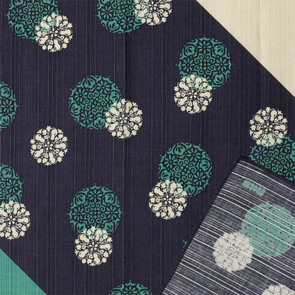 Hama Pattern Furoshiki 50Cm Yumehana Komon Navy Blue | Japanese Cloth