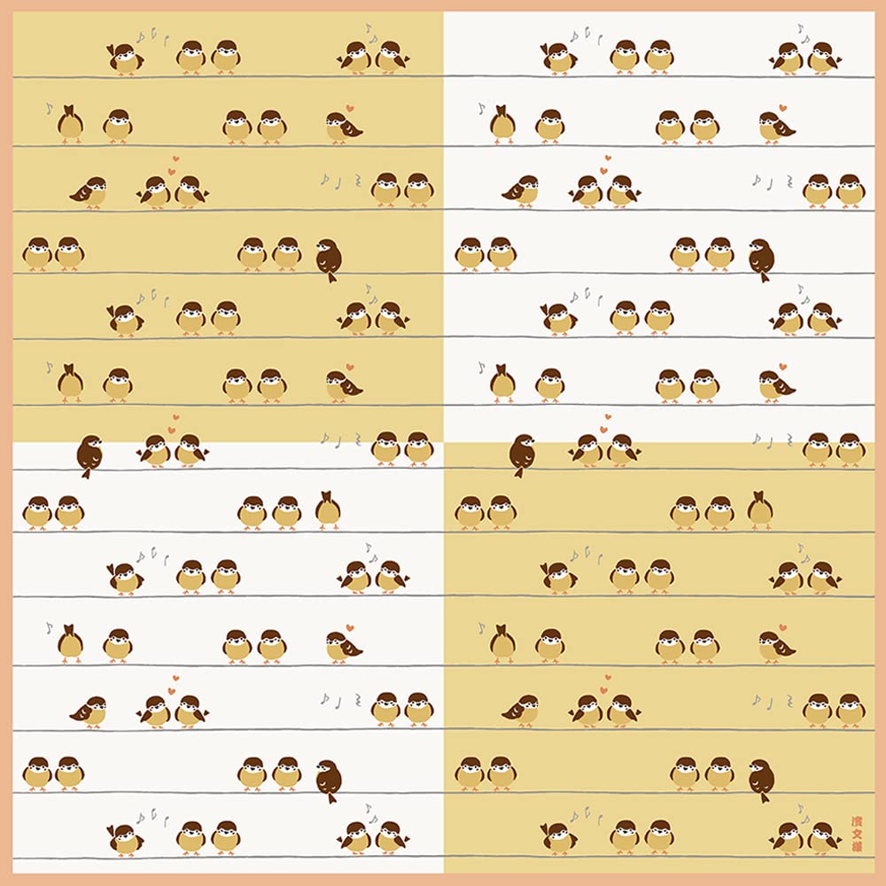 Hama Pattern Japan Friendly Sparrow Wrapping Cloth 50Cm Hamamonyo Small Cloth