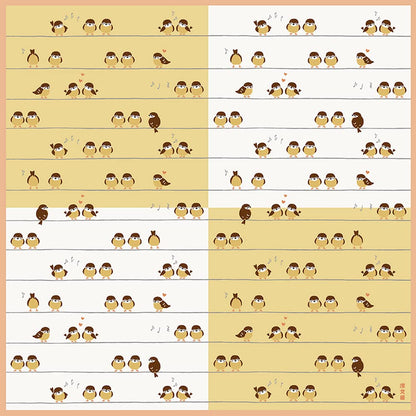 Hama Pattern Japan Friendly Sparrow Wrapping Cloth 50Cm Hamamonyo Small Cloth