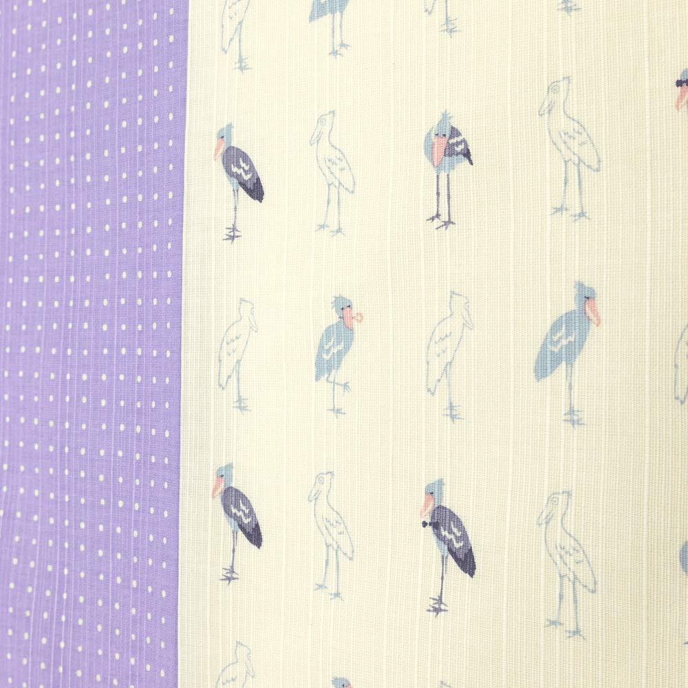 Hama Pattern Japan Gokigen Shoebill Purple Small Wrapping Cloth 50Cm