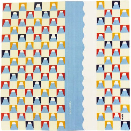 Hama Pattern Small Cloth (50Cm Wrapping Cloth) With Mt. Fuji Design - Made In Japan