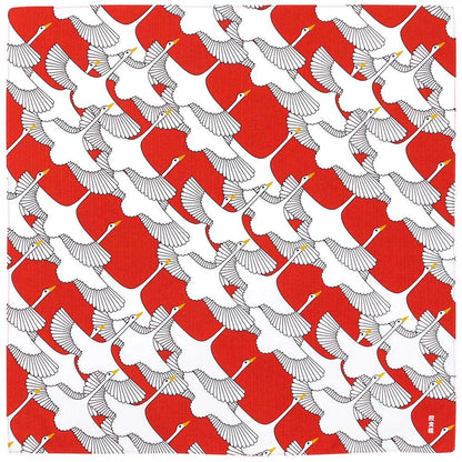 Hama Pattern Japanese Shukutsuru Red Small Wrapping Cloth 50Cm