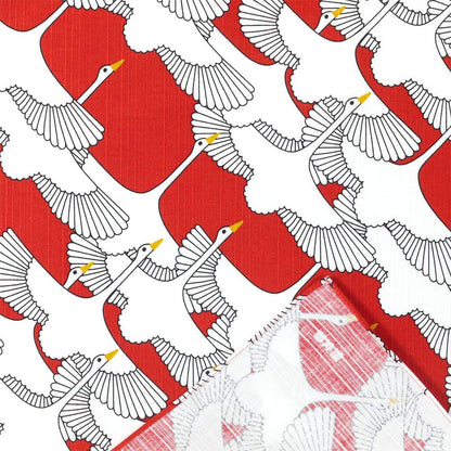 Hama Pattern Japanese Shukutsuru Red Small Wrapping Cloth 50Cm