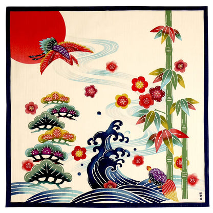 Hama Pattern Japan Wrapping Cloth 50Cm Sunny Day