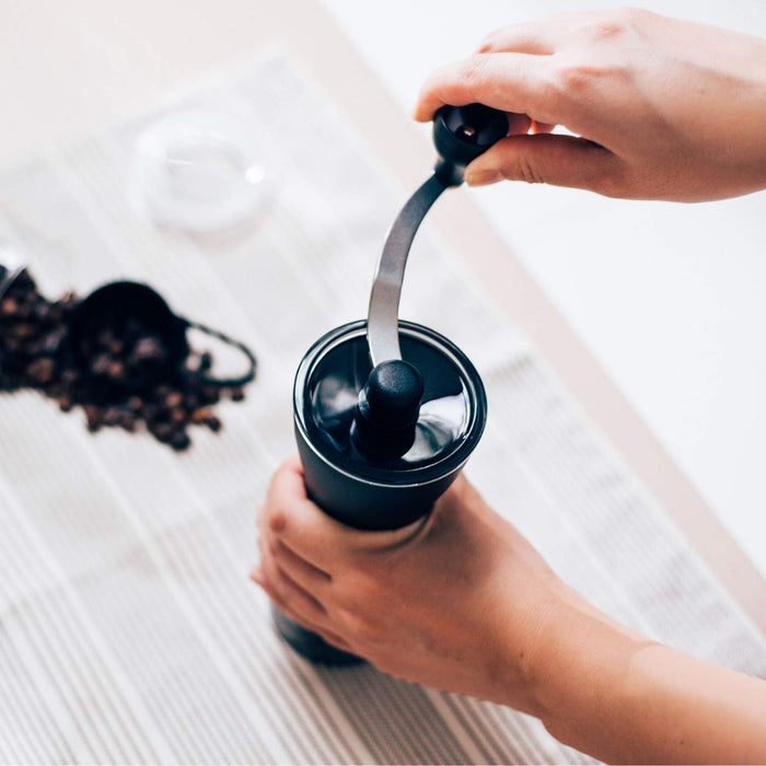 Hario Ceramic Coffee Grinder Mini Slim Plus Black - Japan