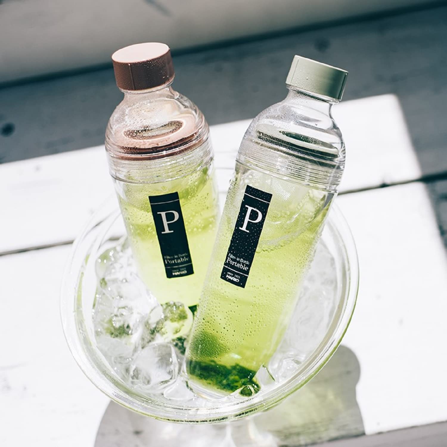 Hario FIBP-40-SG 400ml Smoky Green Resin Bottle